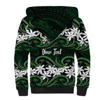 Personalised Cook Islands Mitiaro Sherpa Hoodie Tiare Maori Polynesian Waves Tattoo LT14 - Polynesian Pride