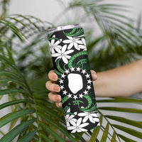 Personalised Cook Islands Mitiaro Skinny Tumbler Tiare Maori Polynesian Waves Tattoo LT14 - Polynesian Pride