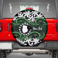 Personalised Cook Islands Mitiaro Spare Tire Cover Tiare Maori Polynesian Waves Tattoo LT14 - Polynesian Pride