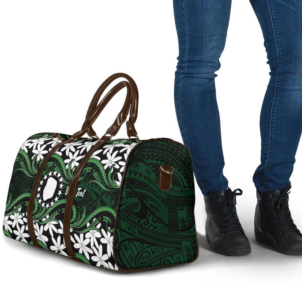 Personalised Cook Islands Mitiaro Travel Bag Tiare Maori Polynesian Waves Tattoo LT14 - Polynesian Pride