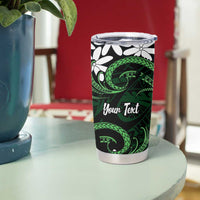 Personalised Cook Islands Mitiaro Tumbler Cup Tiare Maori Polynesian Waves Tattoo LT14 - Polynesian Pride