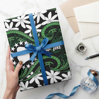 Personalised Cook Islands Mitiaro Wrapping Paper Tiare Maori Polynesian Waves Tattoo LT14 - Polynesian Pride