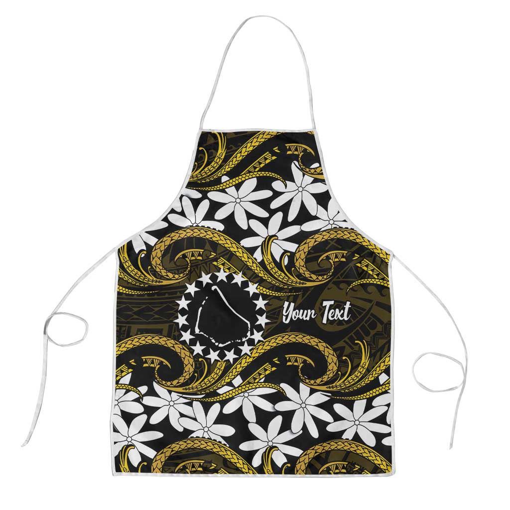 Personalised Cook Islands Manihiki Apron Tiare Maori Polynesian Waves Tattoo
