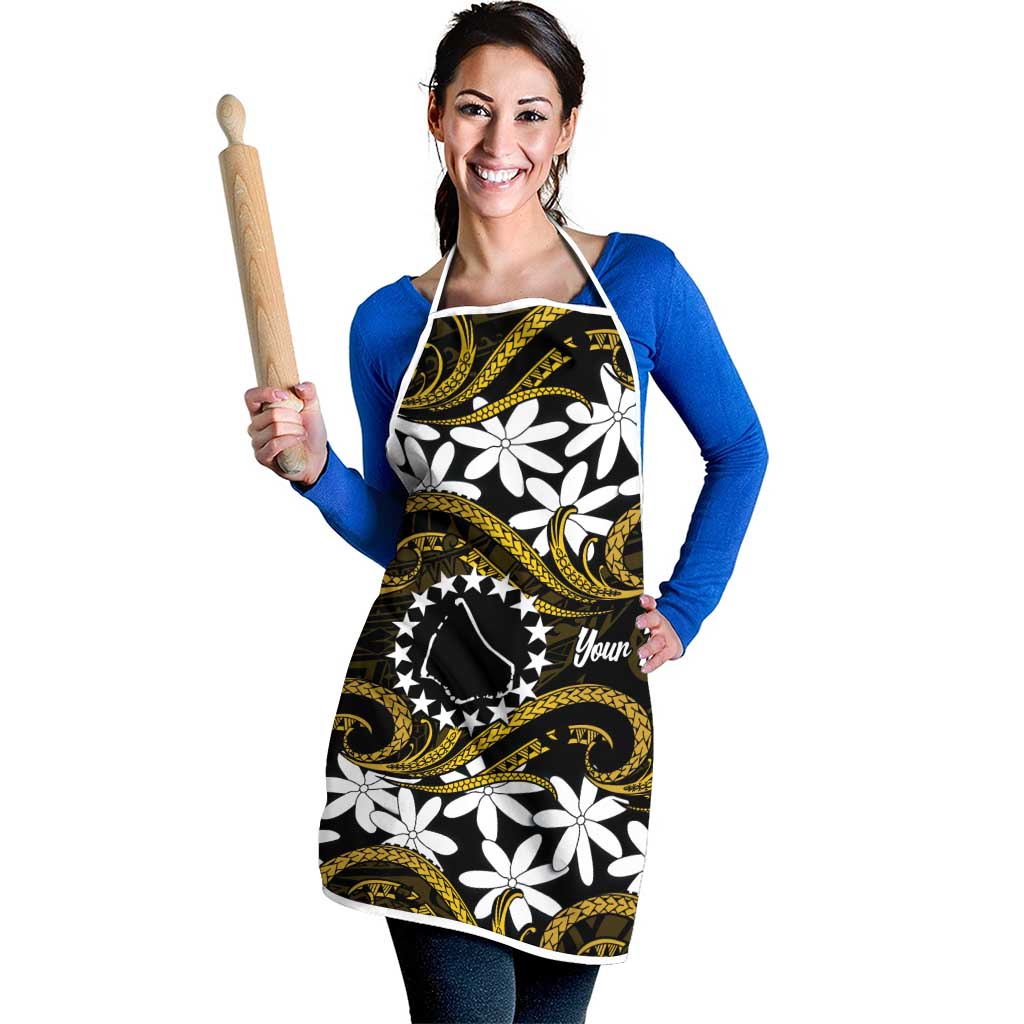 Personalised Cook Islands Manihiki Apron Tiare Maori Polynesian Waves Tattoo LT14 - Polynesian Pride
