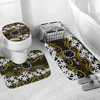 Personalised Cook Islands Manihiki Bathroom Set Tiare Maori Polynesian Waves Tattoo