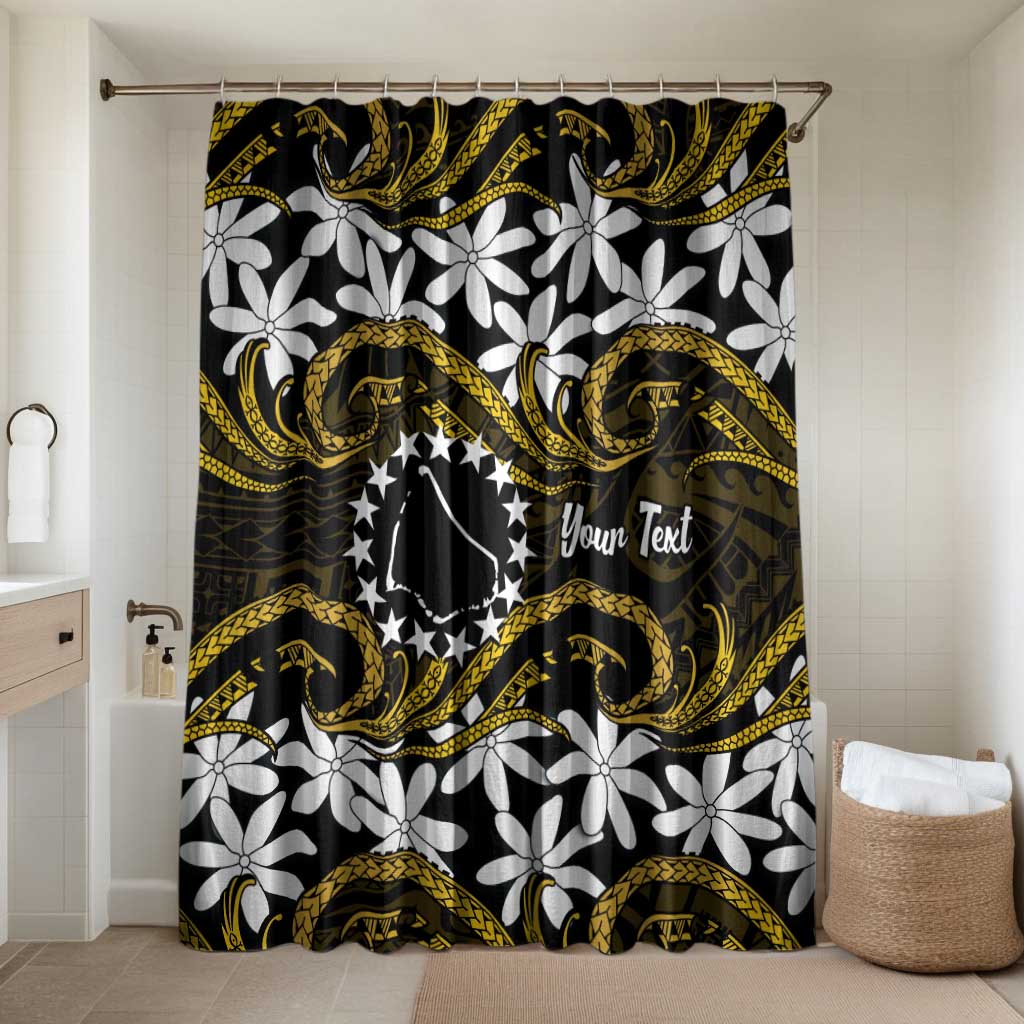 Personalised Cook Islands Manihiki Bathroom Set Tiare Maori Polynesian Waves Tattoo