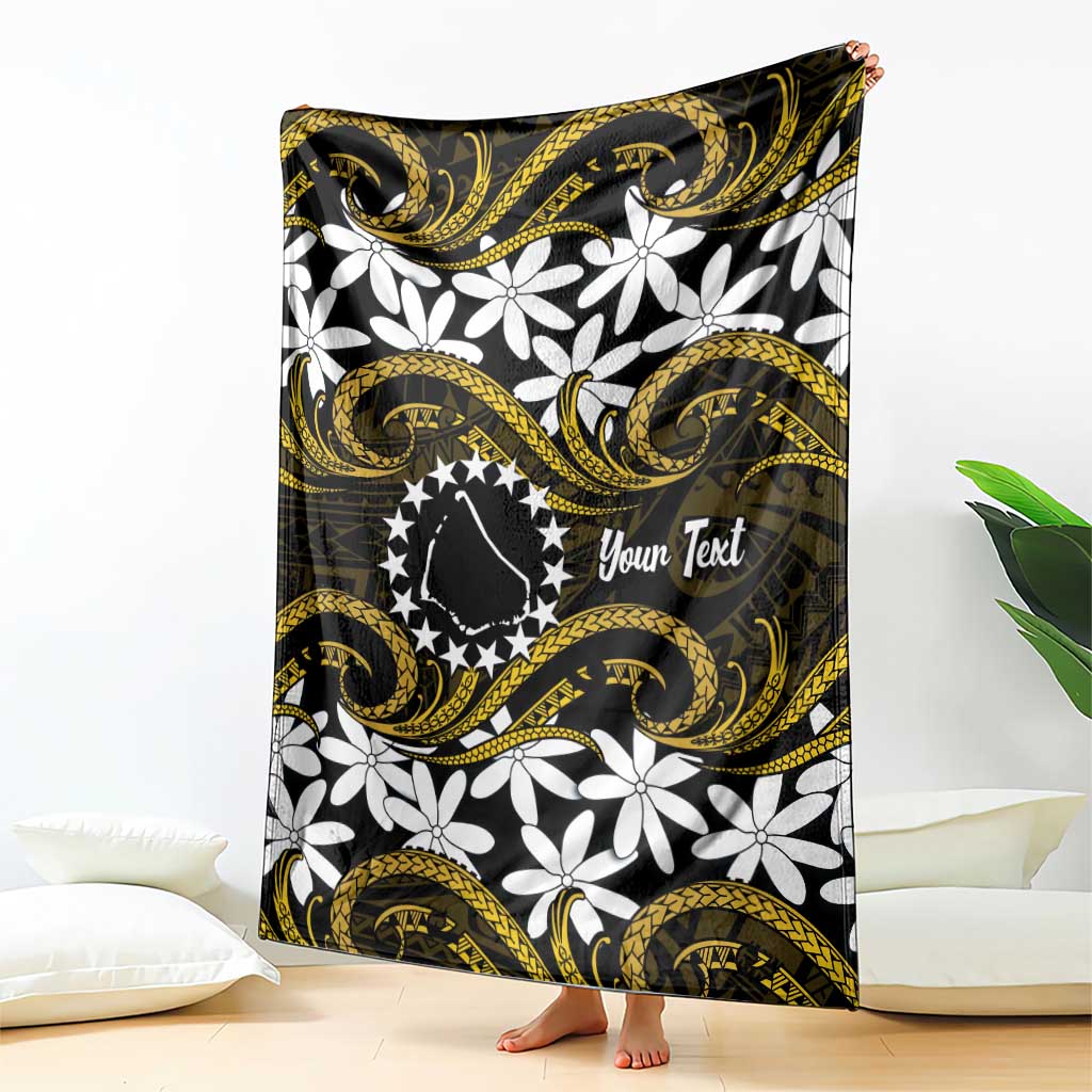Personalised Cook Islands Manihiki Blanket Tiare Maori Polynesian Waves Tattoo LT14 - Polynesian Pride