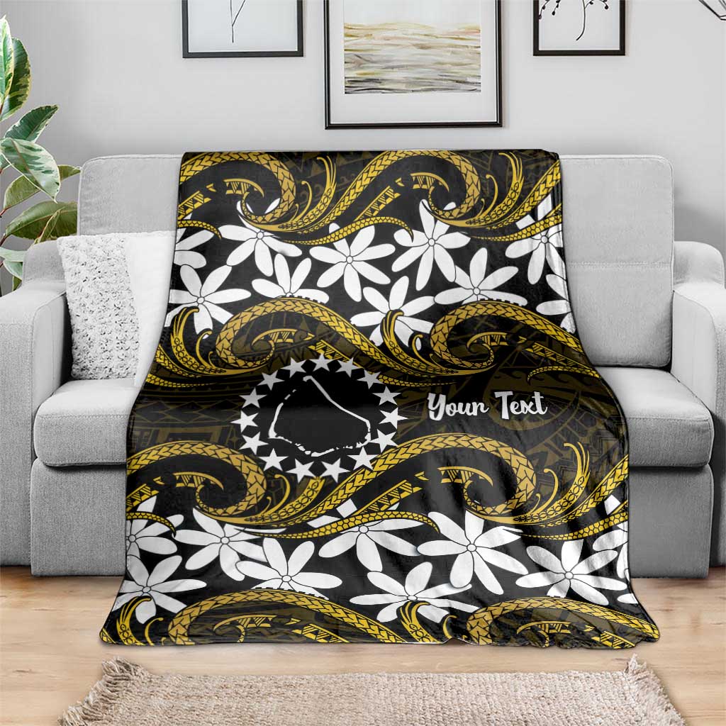 Personalised Cook Islands Manihiki Blanket Tiare Maori Polynesian Waves Tattoo LT14 - Polynesian Pride