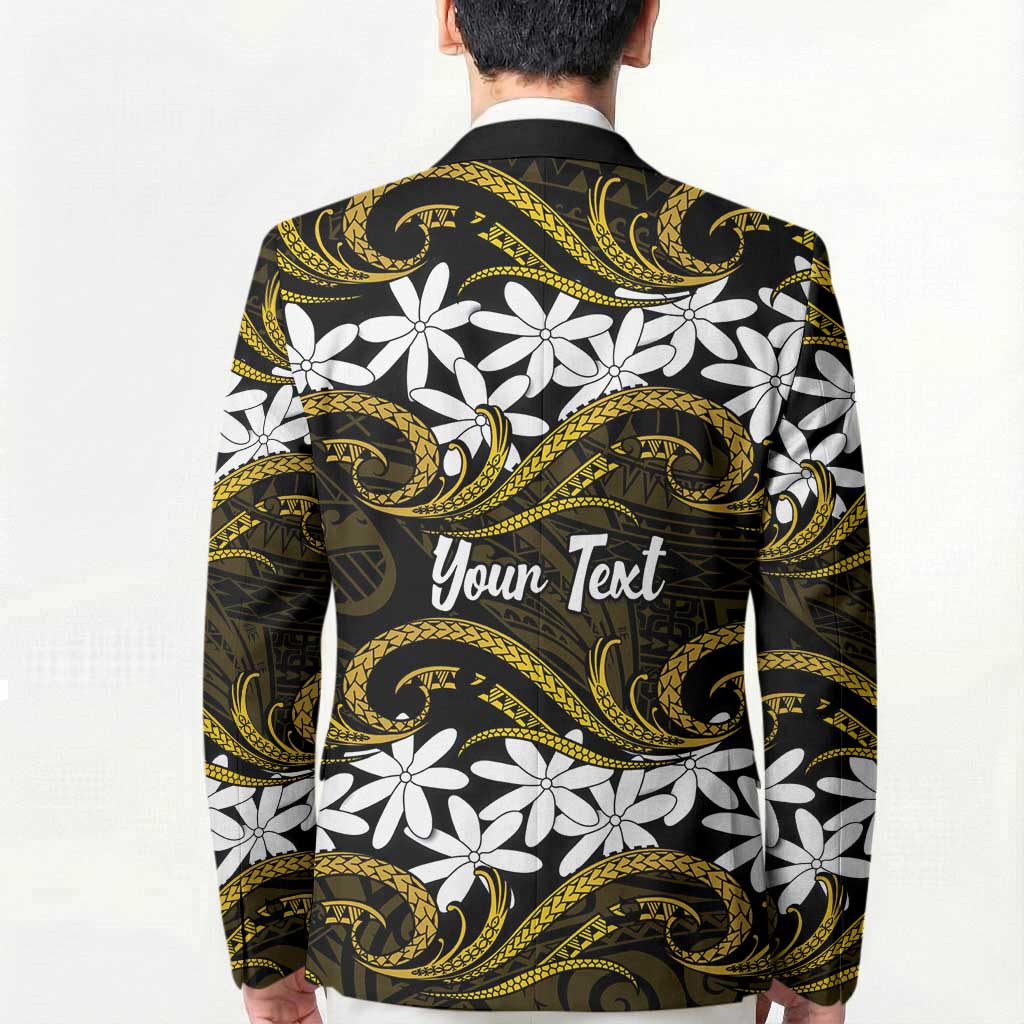 Personalised Cook Islands Manihiki Blazer Tiare Maori Polynesian Waves Tattoo LT14 - Polynesian Pride