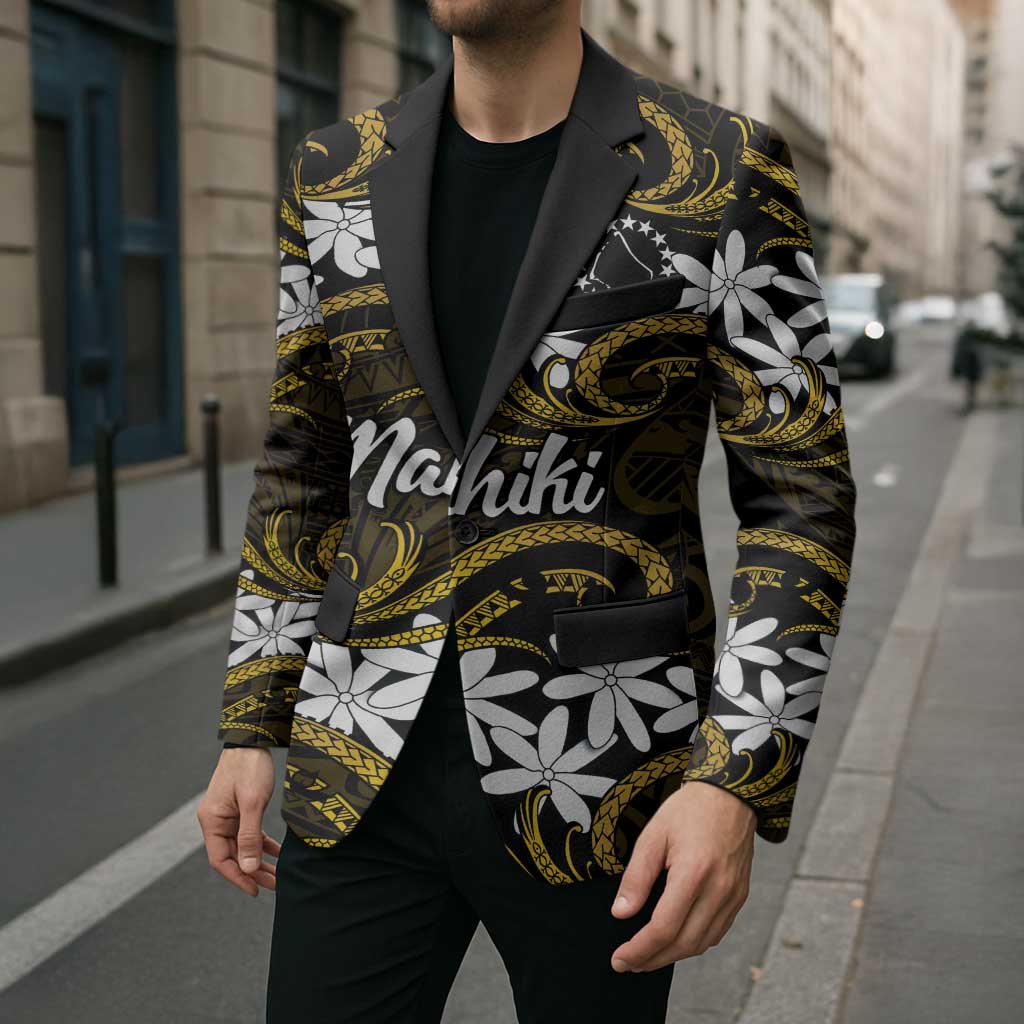 Personalised Cook Islands Manihiki Blazer Tiare Maori Polynesian Waves Tattoo LT14 - Polynesian Pride