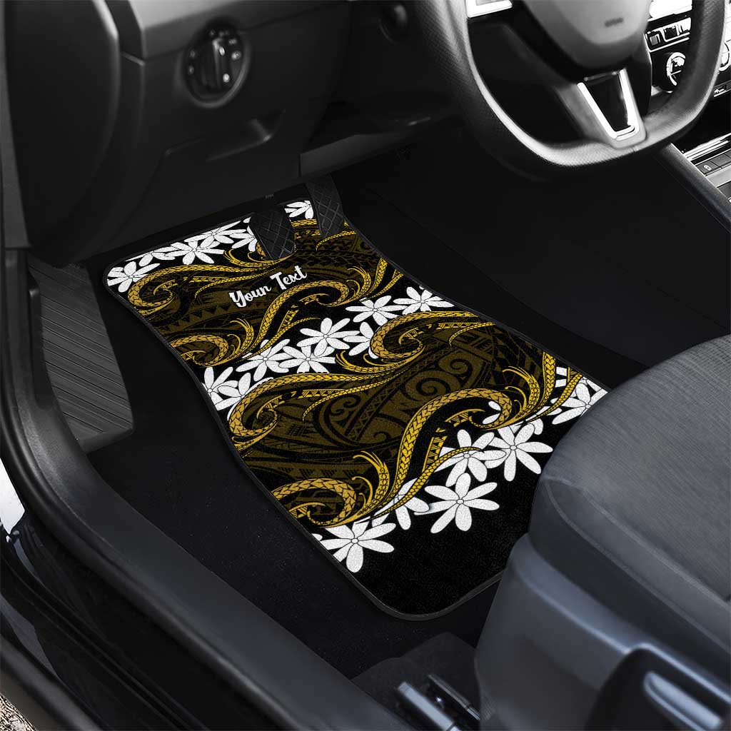 Personalised Cook Islands Manihiki Car Mats Tiare Maori Polynesian Waves Tattoo LT14 - Polynesian Pride