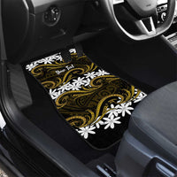Personalised Cook Islands Manihiki Car Mats Tiare Maori Polynesian Waves Tattoo LT14 - Polynesian Pride