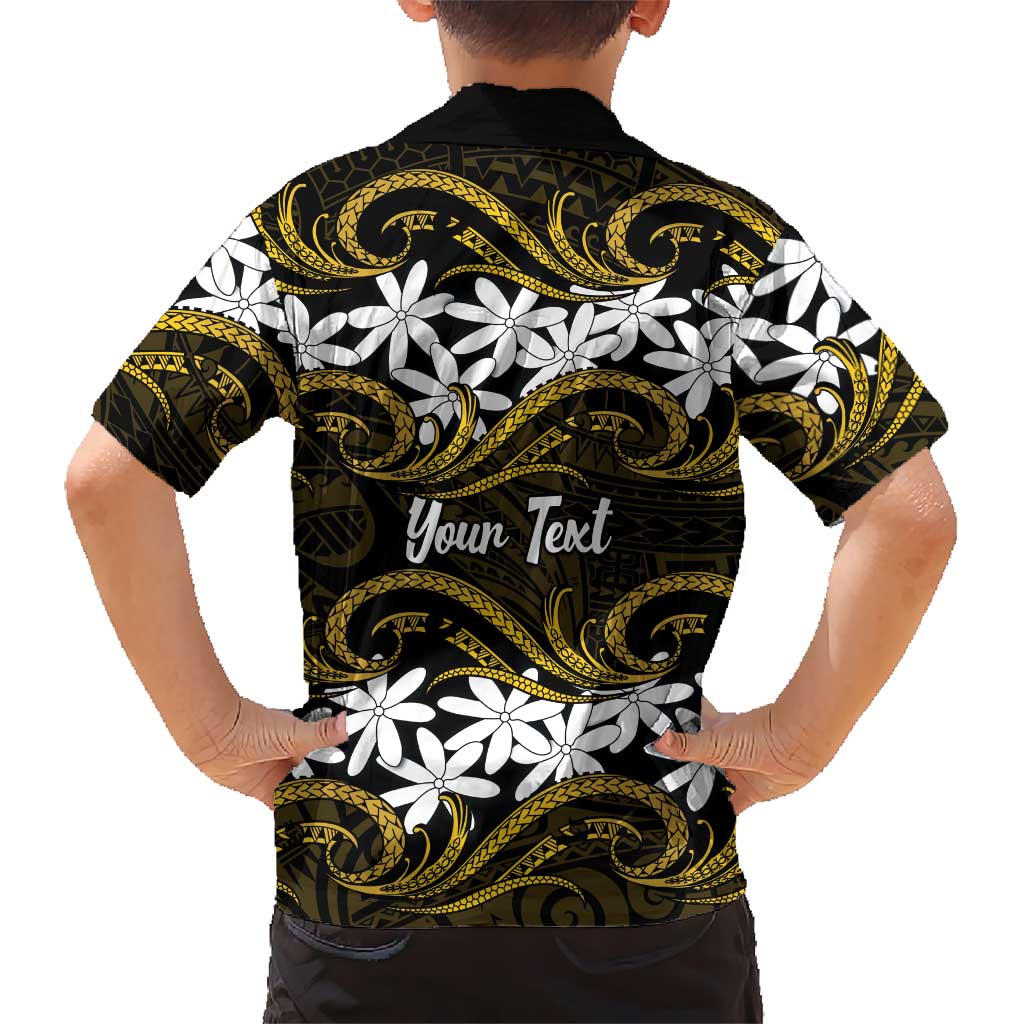 Personalised Cook Islands Manihiki Family Matching Mermaid Dress and Hawaiian Shirt Tiare Maori Polynesian Waves Tattoo