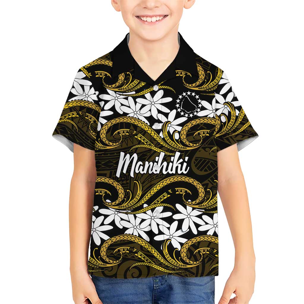 Personalised Cook Islands Manihiki Family Matching Mermaid Dress and Hawaiian Shirt Tiare Maori Polynesian Waves Tattoo