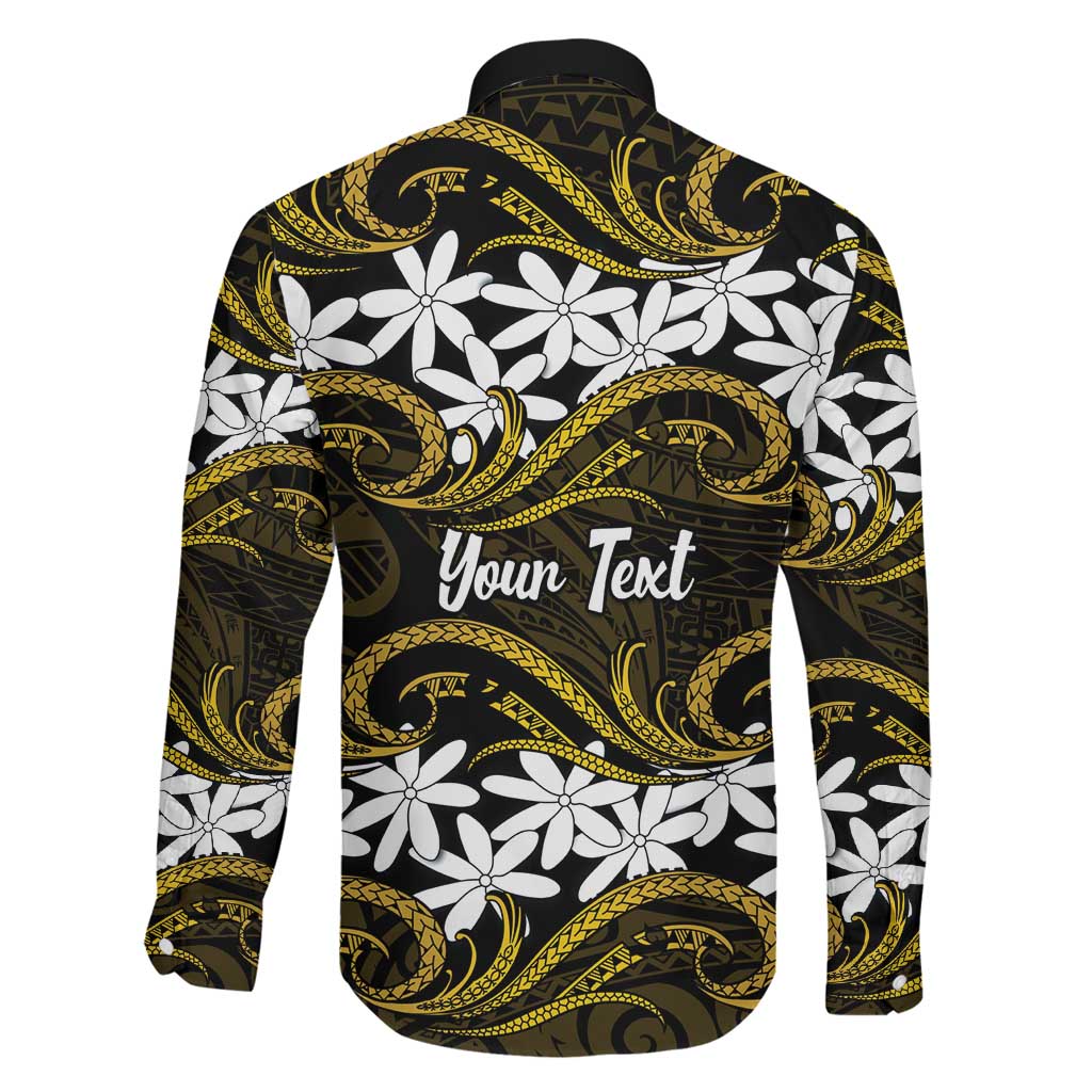 Personalised Cook Islands Manihiki Family Matching Tank Maxi Dress and Hawaiian Shirt Tiare Maori Polynesian Waves Tattoo