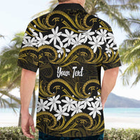 Personalised Cook Islands Manihiki Hawaiian Shirt Tiare Maori Polynesian Waves Tattoo LT14 - Polynesian Pride