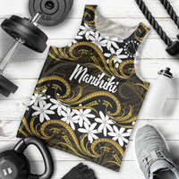 Personalised Cook Islands Manihiki Men Tank Top Tiare Maori Polynesian Waves Tattoo LT14 - Polynesian Pride