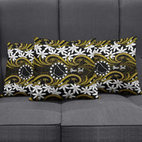 Personalised Cook Islands Manihiki Pillow Cover Tiare Maori Polynesian Waves Tattoo LT14 - Polynesian Pride