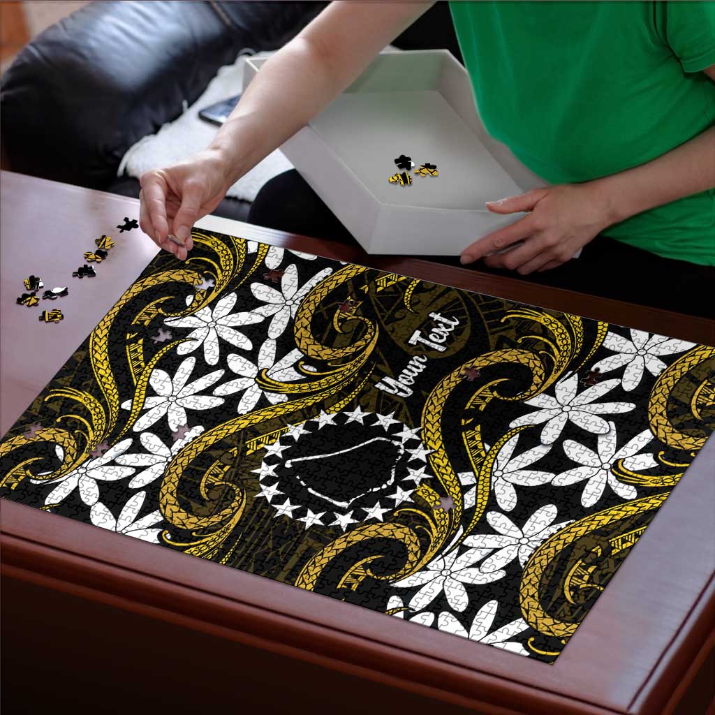 Personalised Cook Islands Manihiki Puzzle Tiare Maori Polynesian Waves Tattoo LT14 - Polynesian Pride