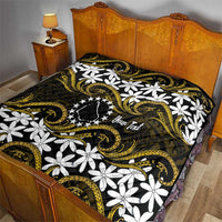 Personalised Cook Islands Manihiki Quilt Tiare Maori Polynesian Waves Tattoo LT14 - Polynesian Pride