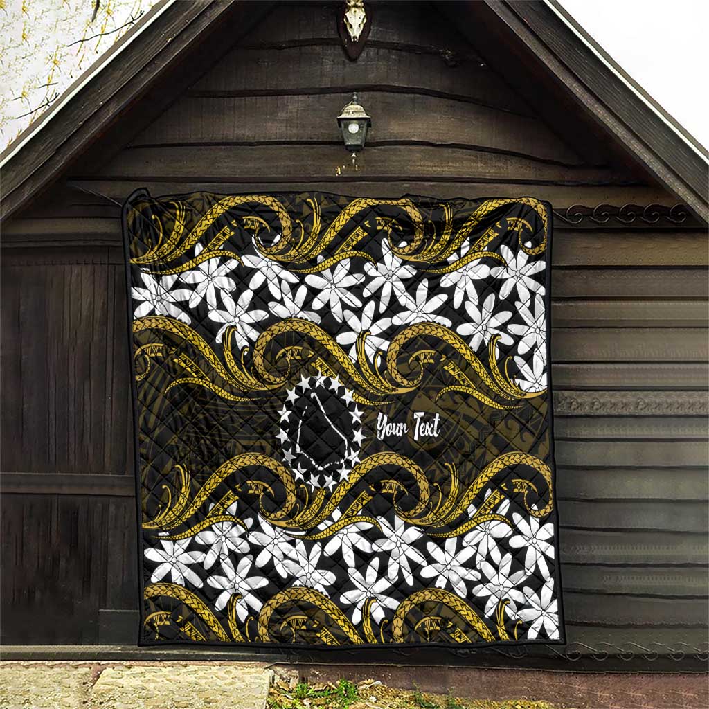 Personalised Cook Islands Manihiki Quilt Tiare Maori Polynesian Waves Tattoo LT14 - Polynesian Pride
