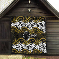 Personalised Cook Islands Manihiki Quilt Tiare Maori Polynesian Waves Tattoo LT14 - Polynesian Pride