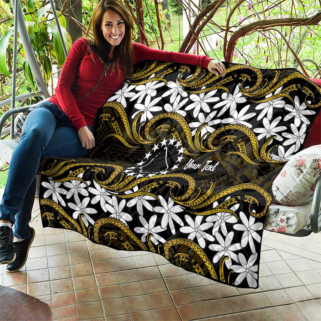 Personalised Cook Islands Manihiki Quilt Tiare Maori Polynesian Waves Tattoo LT14 - Polynesian Pride