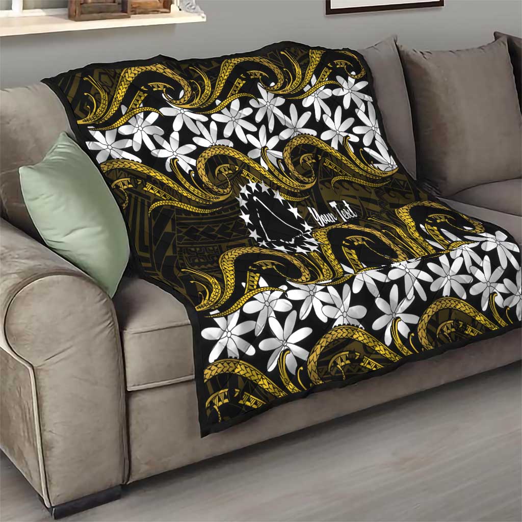 Personalised Cook Islands Manihiki Quilt Tiare Maori Polynesian Waves Tattoo LT14 - Polynesian Pride
