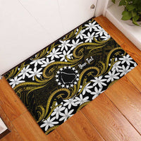 Personalised Cook Islands Manihiki Rubber Doormat Tiare Maori Polynesian Waves Tattoo LT14 - Polynesian Pride