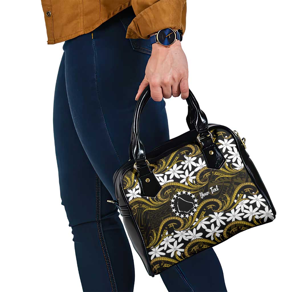 Personalised Cook Islands Manihiki Shoulder Handbag Tiare Maori Polynesian Waves Tattoo LT14 - Polynesian Pride