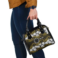 Personalised Cook Islands Manihiki Shoulder Handbag Tiare Maori Polynesian Waves Tattoo LT14 - Polynesian Pride