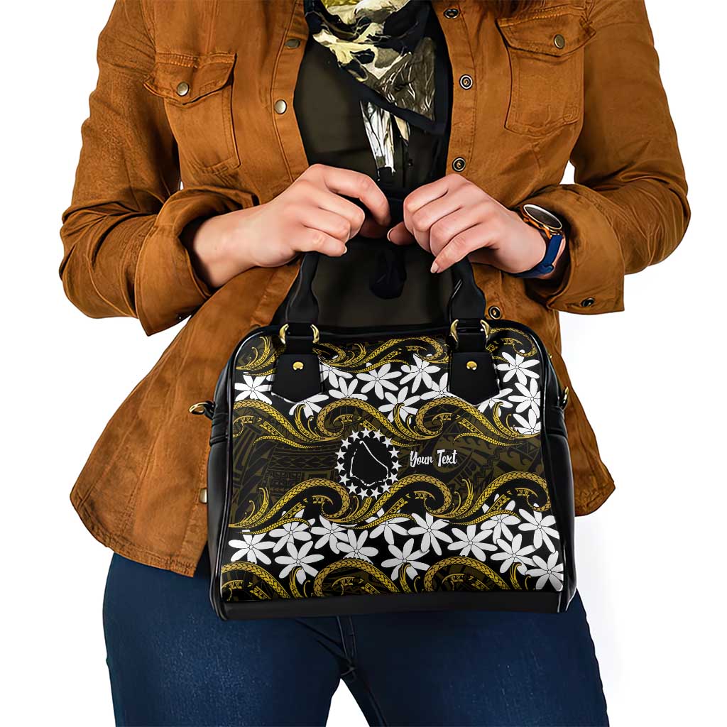 Personalised Cook Islands Manihiki Shoulder Handbag Tiare Maori Polynesian Waves Tattoo LT14 - Polynesian Pride
