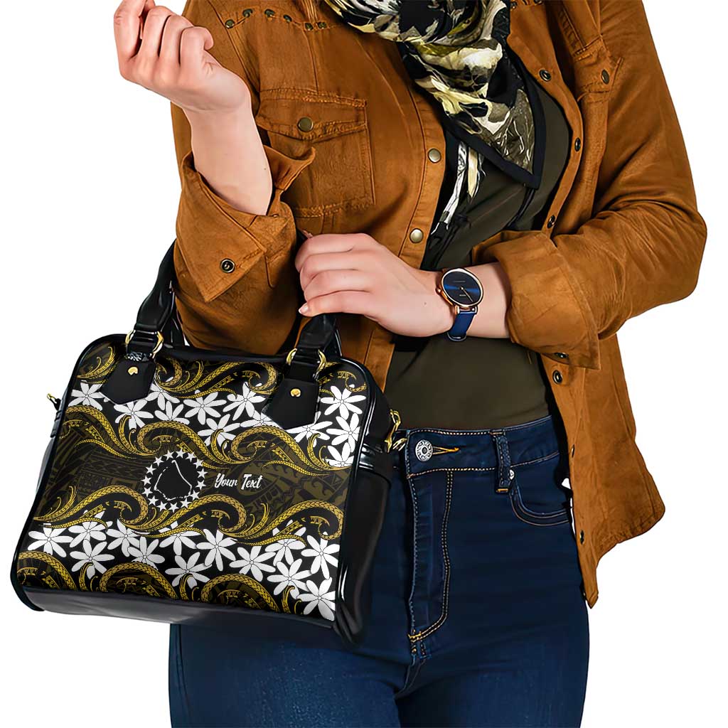 Personalised Cook Islands Manihiki Shoulder Handbag Tiare Maori Polynesian Waves Tattoo LT14 - Polynesian Pride