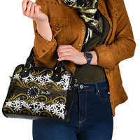 Personalised Cook Islands Manihiki Shoulder Handbag Tiare Maori Polynesian Waves Tattoo LT14 - Polynesian Pride