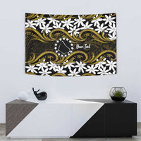 Personalised Cook Islands Manihiki Tapestry Tiare Maori Polynesian Waves Tattoo LT14 - Polynesian Pride