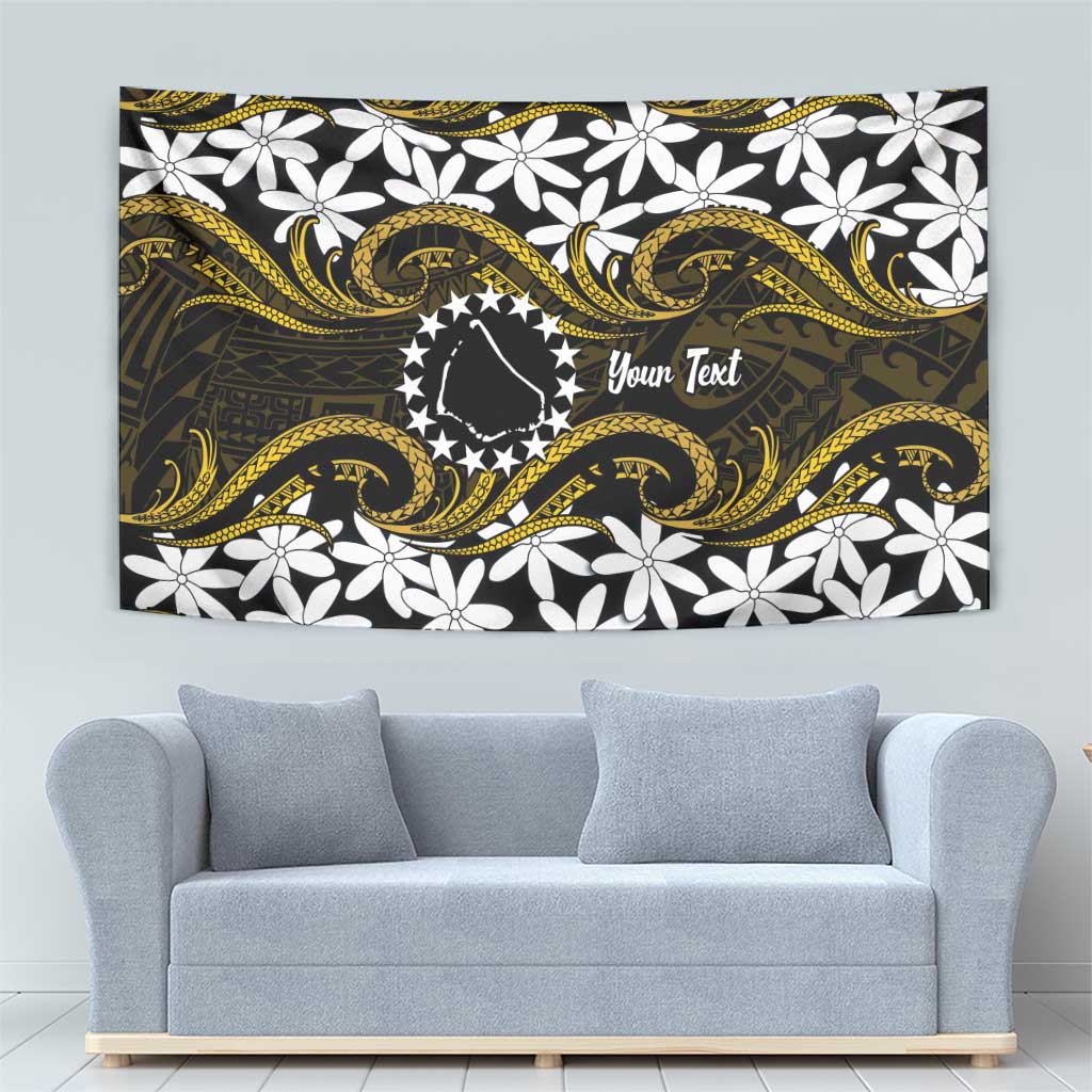 Personalised Cook Islands Manihiki Tapestry Tiare Maori Polynesian Waves Tattoo LT14 - Polynesian Pride