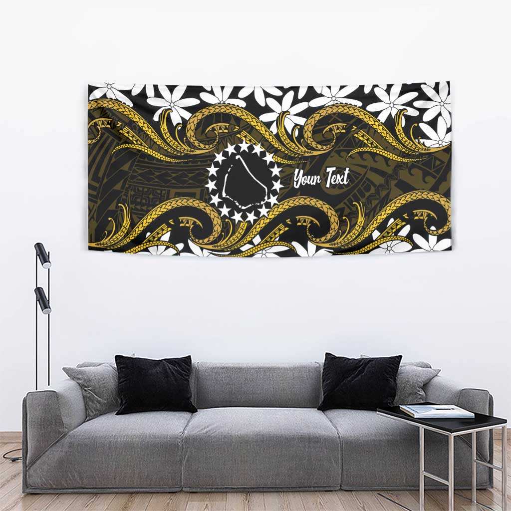 Personalised Cook Islands Manihiki Tapestry Tiare Maori Polynesian Waves Tattoo LT14 - Polynesian Pride
