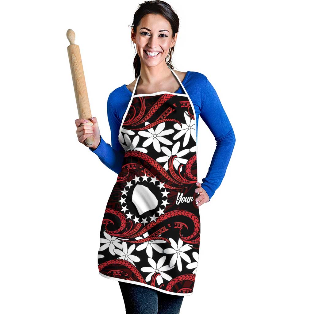 Personalised Cook Islands Atiu Enuamanu Apron Tiare Maori Polynesian Waves Tattoo LT14 - Polynesian Pride