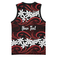 Personalised Cook Islands Atiu Enuamanu Basketball Jersey Tiare Maori Polynesian Waves Tattoo LT14 - Polynesian Pride
