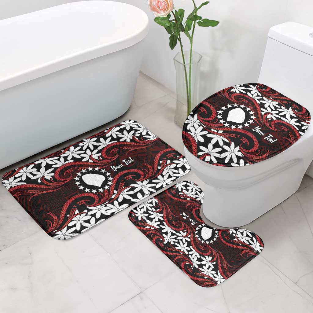 Personalised Cook Islands Atiu Enuamanu Bathroom Set Tiare Maori Polynesian Waves Tattoo LT14 - Polynesian Pride