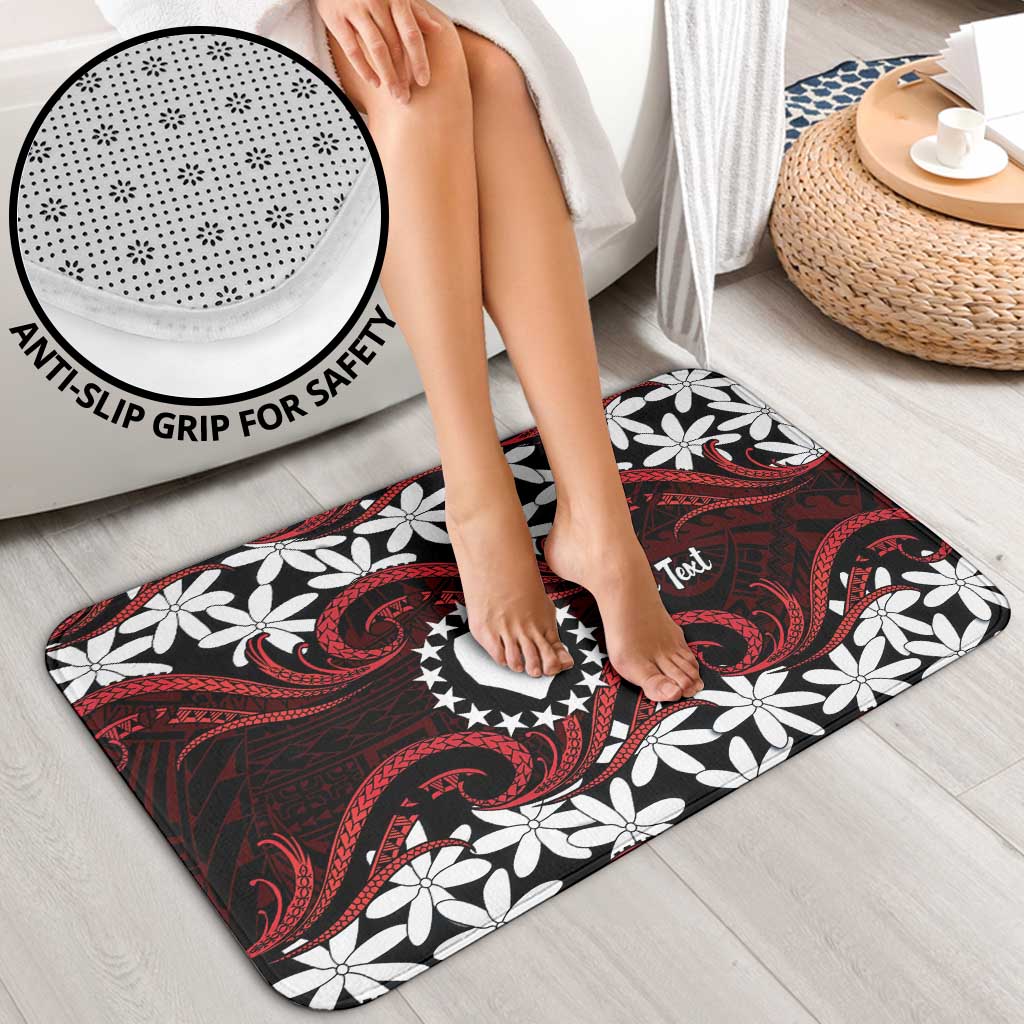 Personalised Cook Islands Atiu Enuamanu Bathroom Set Tiare Maori Polynesian Waves Tattoo LT14 - Polynesian Pride