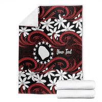 Personalised Cook Islands Atiu Enuamanu Blanket Tiare Maori Polynesian Waves Tattoo LT14 - Polynesian Pride