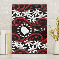 Personalised Cook Islands Atiu Enuamanu Canvas Wall Art Tiare Maori Polynesian Waves Tattoo LT14 Without Frame Red - Polynesian Pride