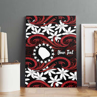 Personalised Cook Islands Atiu Enuamanu Canvas Wall Art Tiare Maori Polynesian Waves Tattoo LT14 - Polynesian Pride