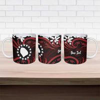 Personalised Cook Islands Atiu Enuamanu Ceramic Mug Tiare Maori Polynesian Waves Tattoo LT14 - Polynesian Pride
