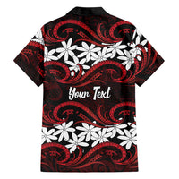 Personalised Cook Islands Atiu Enuamanu Family Matching Mermaid Dress and Hawaiian Shirt Tiare Maori Polynesian Waves Tattoo