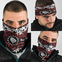 Personalised Cook Islands Atiu Enuamanu Neck Gaiter Tiare Maori Polynesian Waves Tattoo LT14 - Polynesian Pride