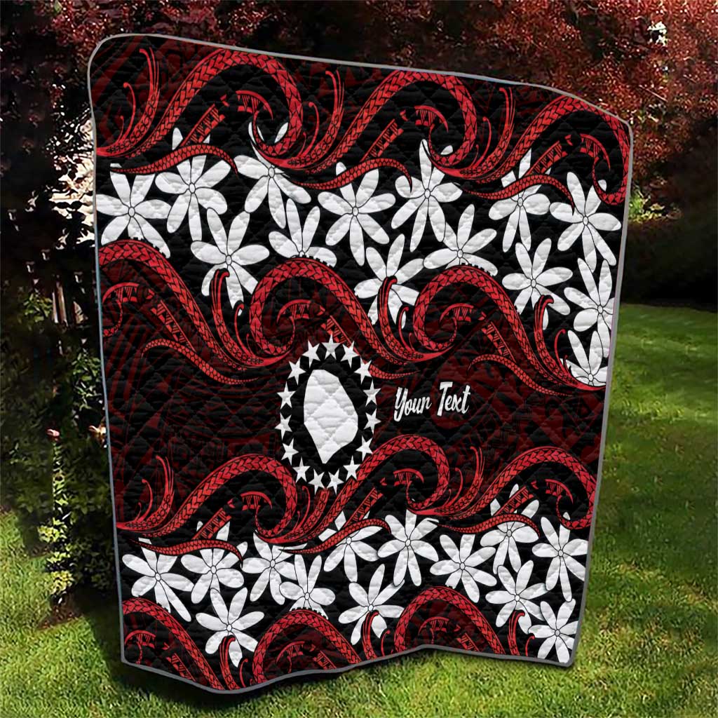 Personalised Cook Islands Atiu Enuamanu Quilt Tiare Maori Polynesian Waves Tattoo LT14 - Polynesian Pride