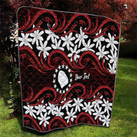 Personalised Cook Islands Atiu Enuamanu Quilt Tiare Maori Polynesian Waves Tattoo LT14 - Polynesian Pride