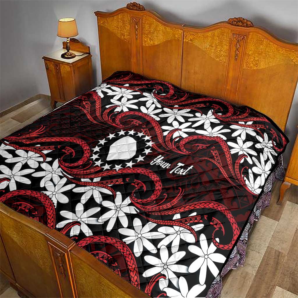Personalised Cook Islands Atiu Enuamanu Quilt Tiare Maori Polynesian Waves Tattoo LT14 - Polynesian Pride